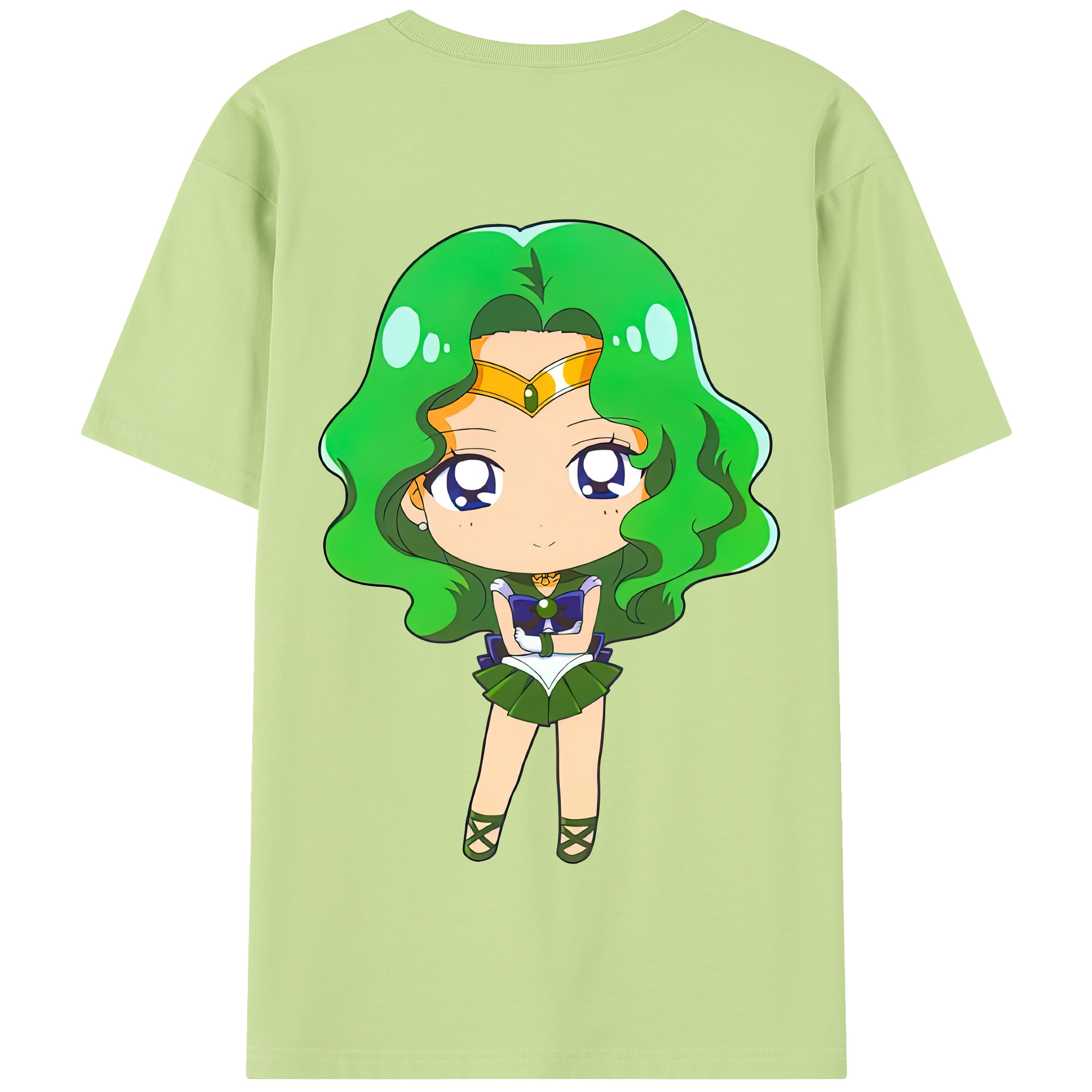 （画像用） 美少女戦士セーラームーン 海王 みちる（かいおう みちる） Sailor Moon Kaiou Michiru 綿100％半袖Tシャツ（背面プリント）